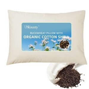 Organic Cotton Shell Buckwheat Pillow - Cream